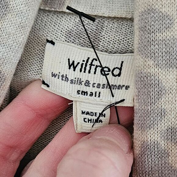 Aritzia Silk Cashmere Leopard Print Open Front Cardigan - Picture 3 of 5